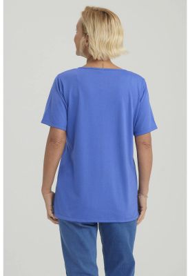 Imagen 2 del producto Polera Mujer Lisa Apertura Azulino