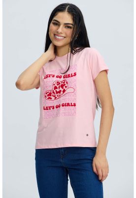 Imagen 2 del producto Polera Mujer Básica Print Palo Rosa