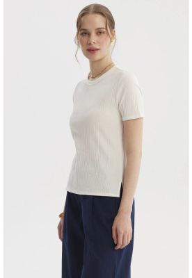 Imagen 2 del producto Polera Mujer Lisa Rib Crudo- ll