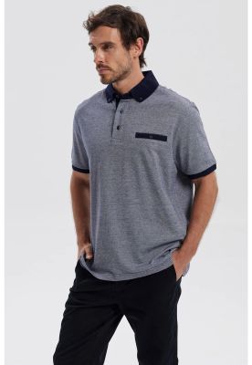 Imagen 2 del producto Polera Hombre Botón Gris