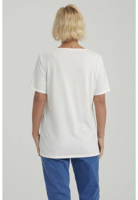 Imagen 2 del producto Polera Mujer Lisa Apertura Crudo