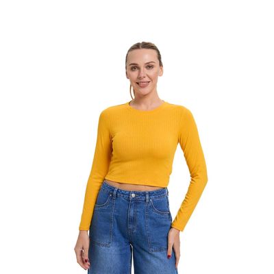 Polera Mujer Lisa Mostaza Fashion's Park