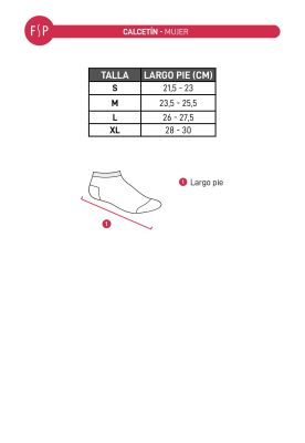 Imagen 2 del producto Calceta Deportiva Mujer Liso Caña Blanco