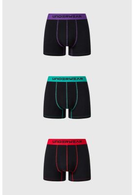 Bóxer Hombre Tripack Corto Violeta