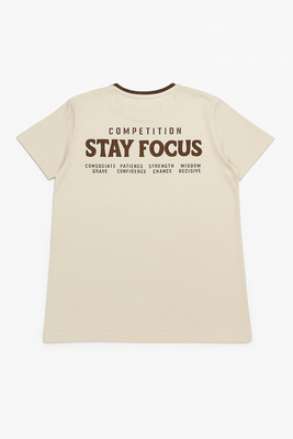 Imagen 2 del producto Polera Niño Cuello Bicolor Crudo