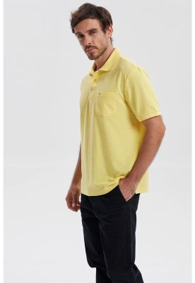 Imagen 2 del producto Polera Hombre Piqué Básica Lisa Amarillo - V