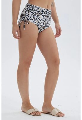 Imagen 2 del producto Traje de Baño Mujer Calzón Tiro Alto Blanco / Negro