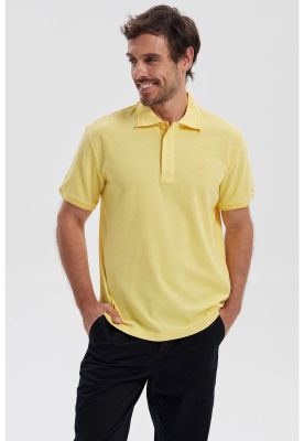 Polera Hombre Piqué Básica Lisa Amarillo - lV