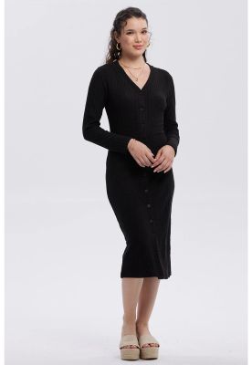 Imagen 2 del producto Vestido Mujer Abotonado Negro