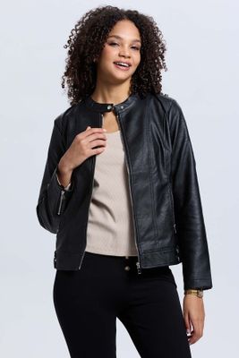 Imagen 2 del producto Chaqueta Mujer Efecto Cuero Negro II