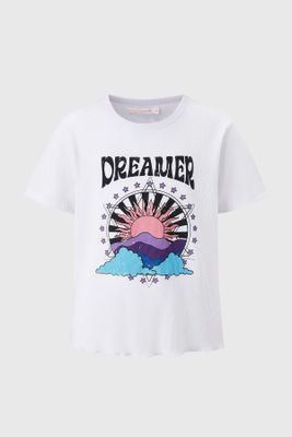 Polera Niña Rib Crop Crudo