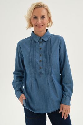 Blusa Mujer Denim Azul