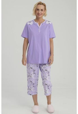 Pijama Mujer Full Print Lila
