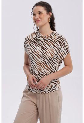Imagen 2 del producto Polera Mujer Animal Print Beige