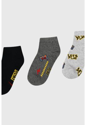 Imagen 2 del producto Calceta Deportiva Niño Tripack Rojo - lV