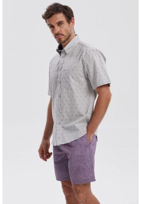 Imagen 2 del producto Camisa Hombre Mini Print Gris