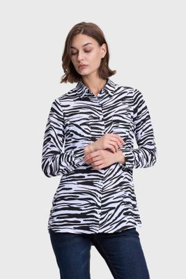 Imagen 1 del producto Blusa Mujer Abotonada 2 Bolsillos Negro