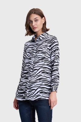 Imagen 2 del producto Blusa Mujer Abotonada 2 Bolsillos Negro