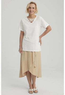 Imagen 2 del producto Polera Mujer Detalle Escote Crudo