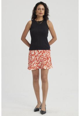 Polera Mujer Rib Lisa Negro