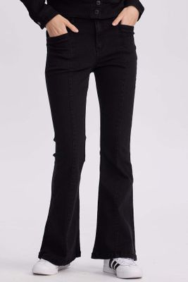 Jeans Mujer Flare Linea Negro