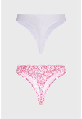 Imagen 2 del producto Calzón Mujer Bipack Colaless Liso Esmpado Fucsia