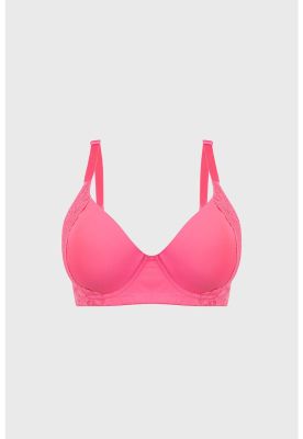 Sostén Mujer Support Detalle Encaje Fucsia