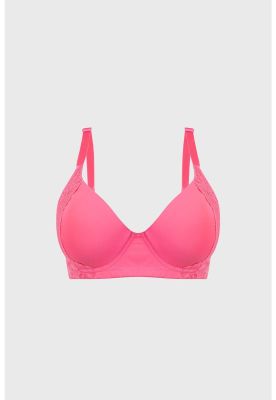 Sostén Mujer Support Detalle Encaje Fucsia