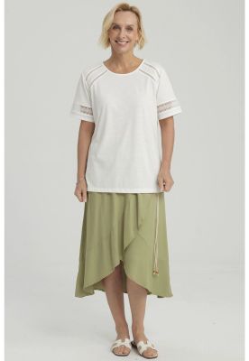 Polera Mujer Detalle Macramé Crudo II