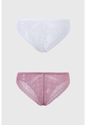 Imagen 2 del producto Calzón Mujer Bipack Encaje Rosa