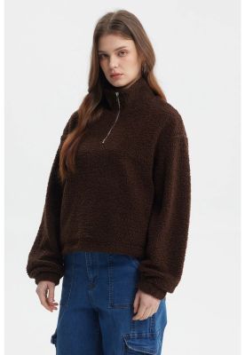 Imagen 2 del producto Polar Mujer Cuello Camisero Café Oscuro