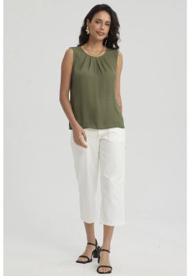 Imagen 2 del producto Blusa Mujer Lisa Pliegues Coral