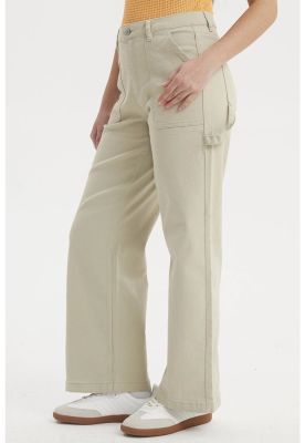 Imagen 2 del producto Jeans Mujer Calce Recto Bolsillo Caqui