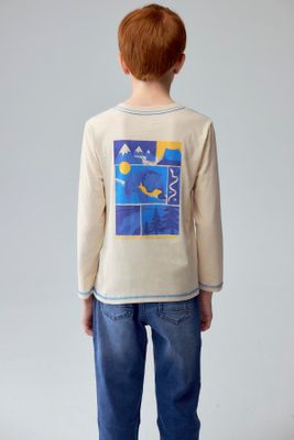 Imagen 2 del producto Polera Niño Print Posicional Crudo