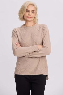 Sweater Mujer Cerrado Beige