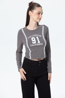 Imagen 2 del producto Polera Mujer Print Central Gris