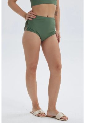 Imagen 2 del producto Traje De Baño Mujer Tiro Alto Con Abertura Verde