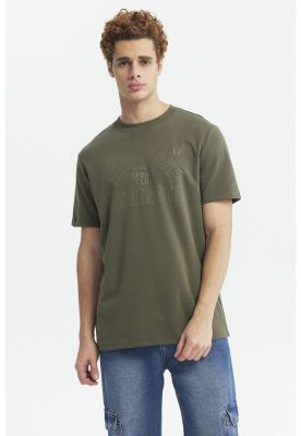 Imagen 1 del producto Polera Hombre Regular Print A Tono Verde Militar