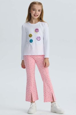 Calza Niña Full Print Rosado