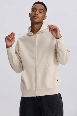 Polerón Hombre Full Zipper Beige