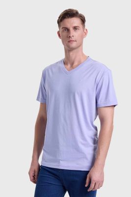 Imagen 2 del producto Polera Hombre Cuello V Básica Lila