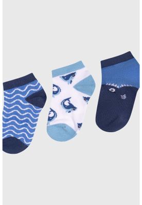 Imagen 2 del producto Calceta Deportiva Niño Tripack Amarillo