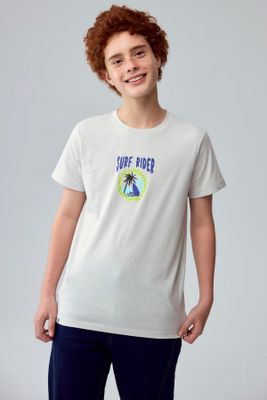 Polera Niño Print Gris - lll