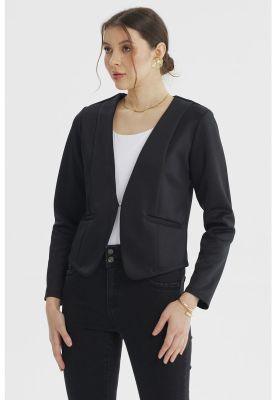 Imagen 2 del producto Blazer Mujer Sin Solapa Y Liso Negro