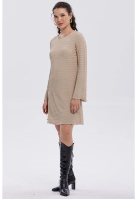 Imagen 2 del producto Vestido Mujer Flare Corto Beige