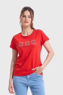 Imagen 2 del producto Polera Mujer Gráfica Roll Up Rojo