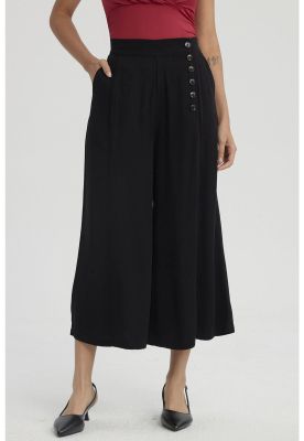 Imagen 1 del producto Pantalón Mujer Botones Costados Negro
