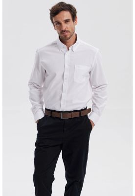 Camisa Hombre Oxford Blanco l