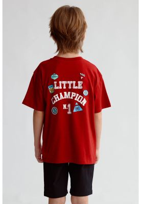 Imagen 2 del producto Polera Niño Print Posicional Burdeo