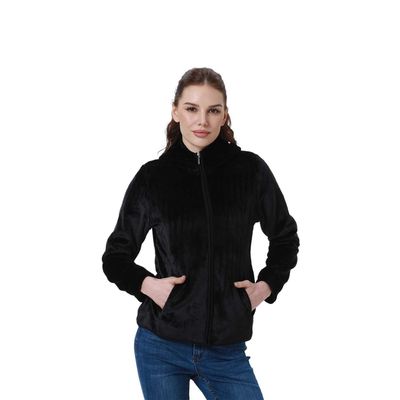 Polar Mujer Básico Full Zipper Negro Fsp Iii
